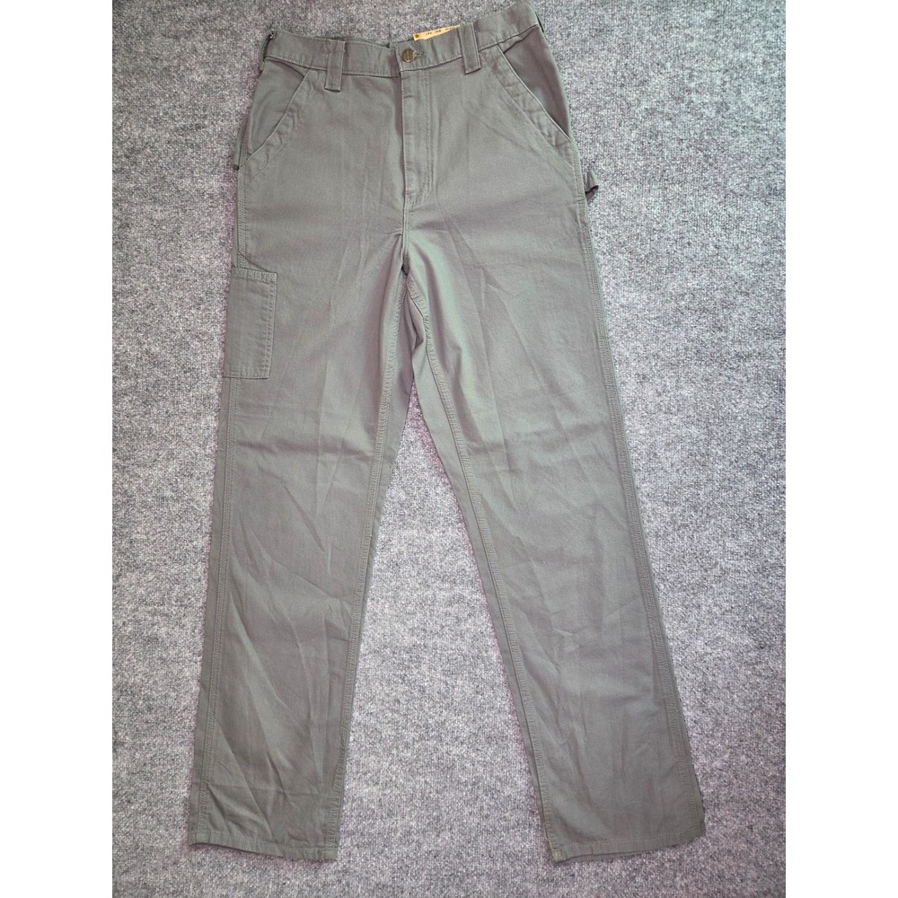 Carhartt Canvas Work Dungaree Mens 32x36 Fatigue Green B151 Loose Original Fit